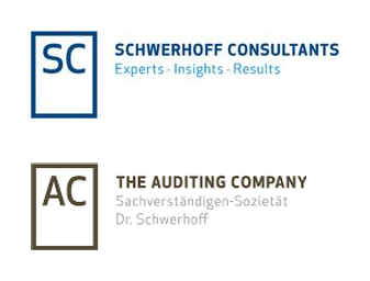 Word marks of the Schwerhoff group (Schwerhoff Consultants, The Auditing Company) – created as part of refreshing the external brand presence